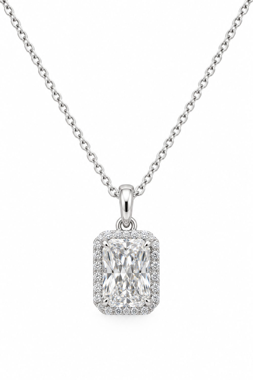 Radiant-Cut Lab-Grown Diamond Necklace
