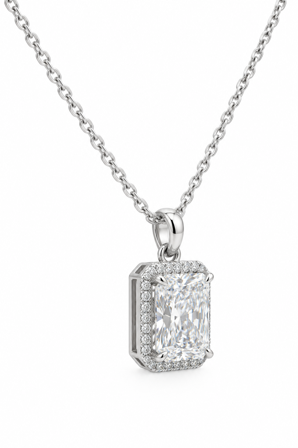 Radiant-Cut Lab-Grown Diamond Necklace