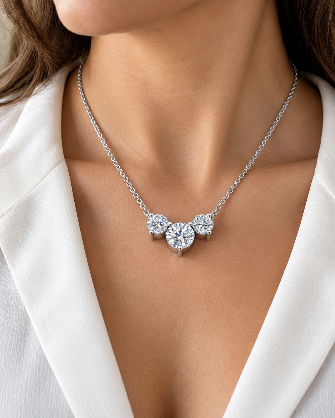 10th Anniversary Necklace 10ct total Lab Grown Diamonds